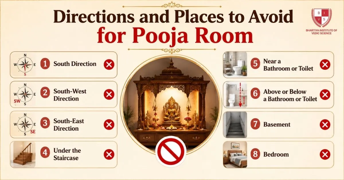 Directions and Places to Avoid for Pooja Room